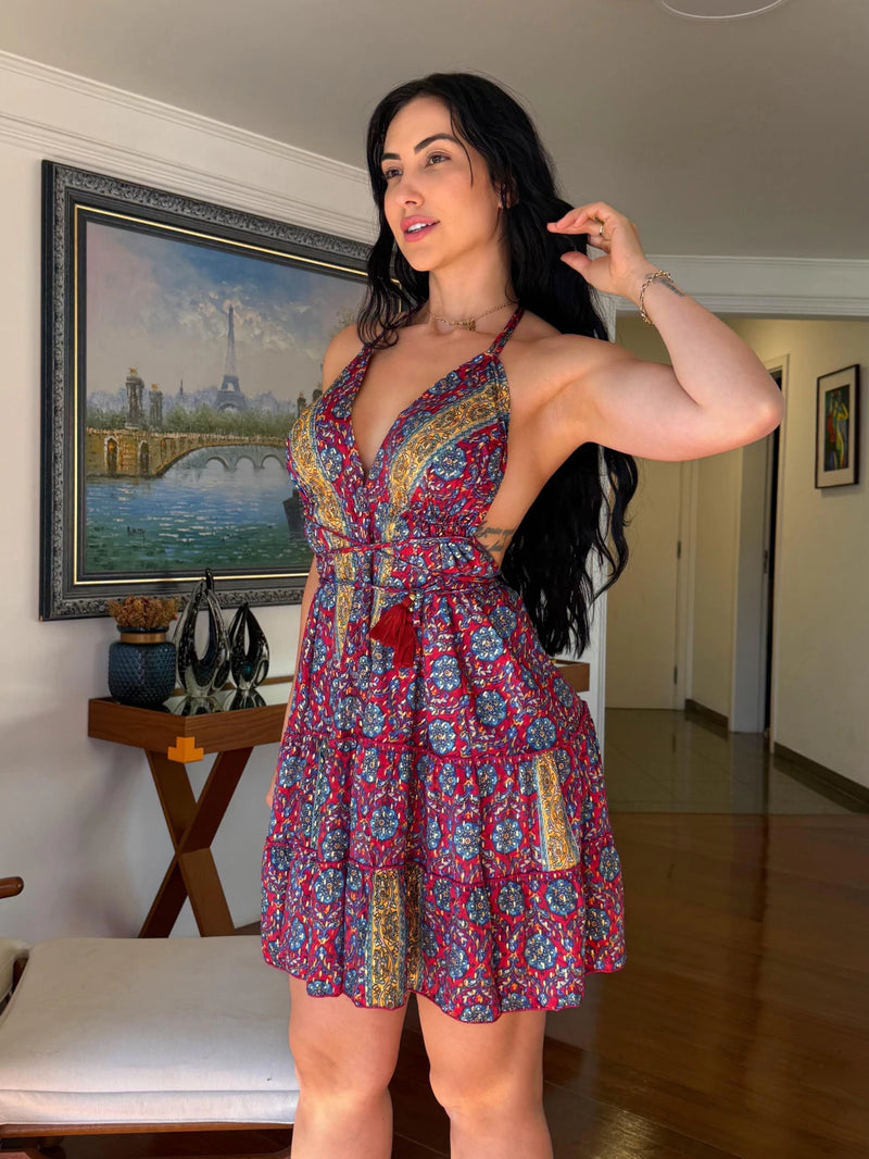 VESTIDO EM VISCOSE CURTO MADA