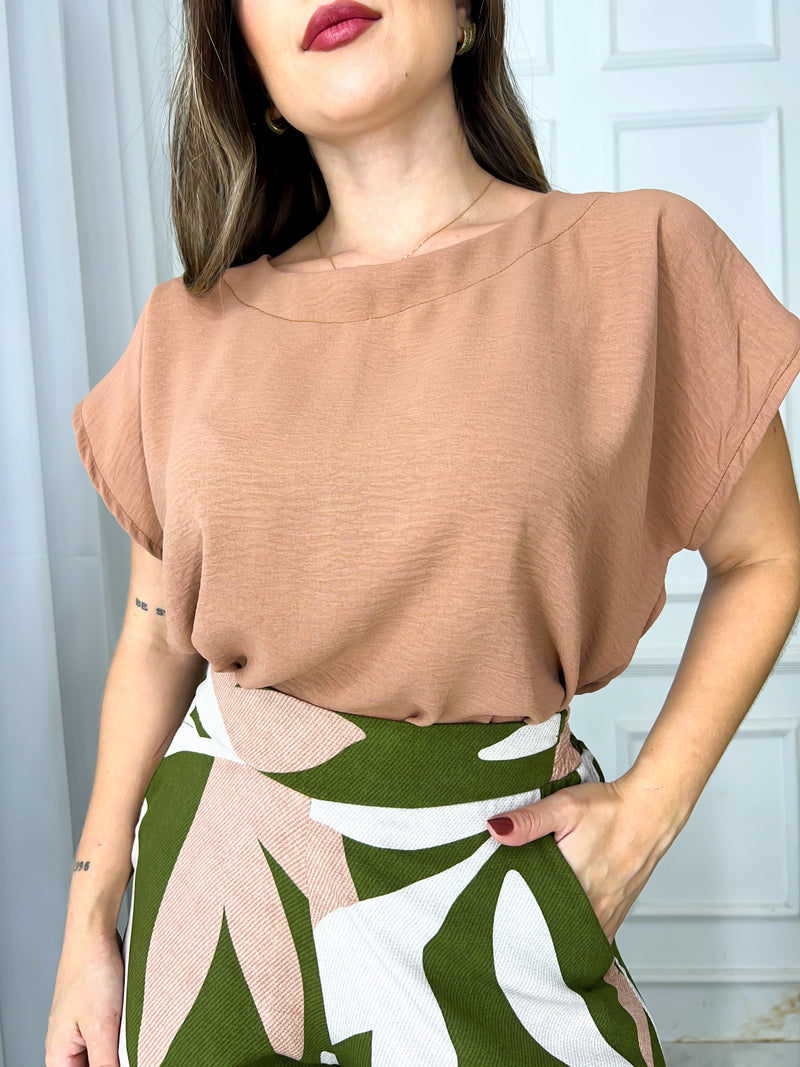 Conjunto Cléo Calça Estampada + Blusa - Use Vittorina