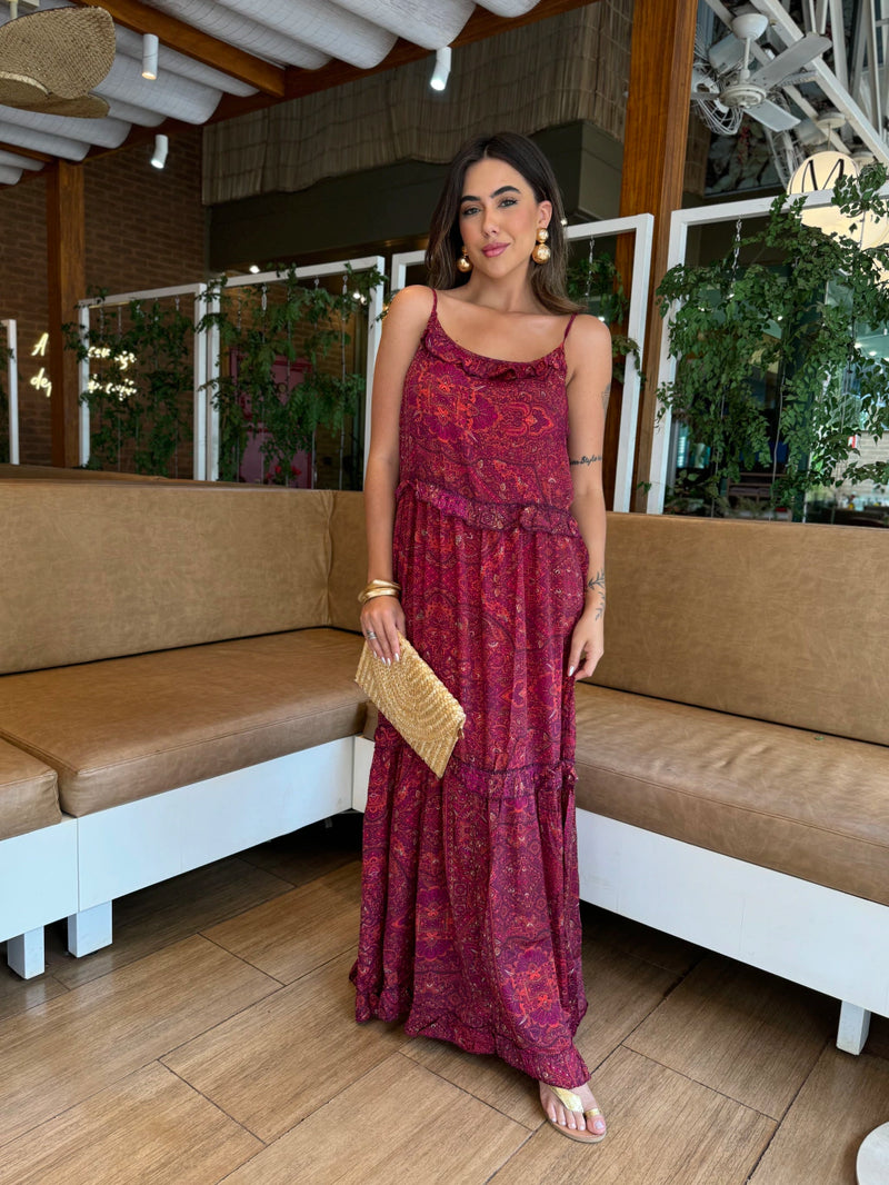VESTIDO EM VISCOSE LONGO LAÍSA