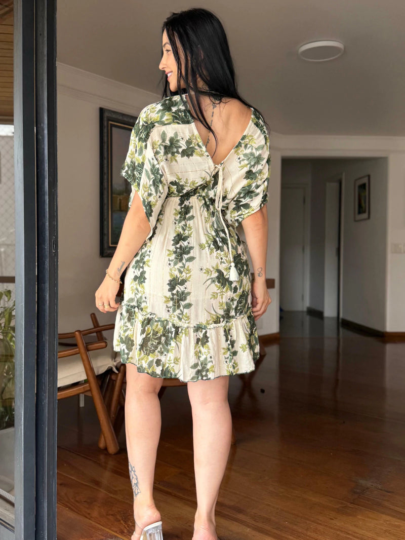 VESTIDO EM VISCOSE CURTO FRANCINE VERDE