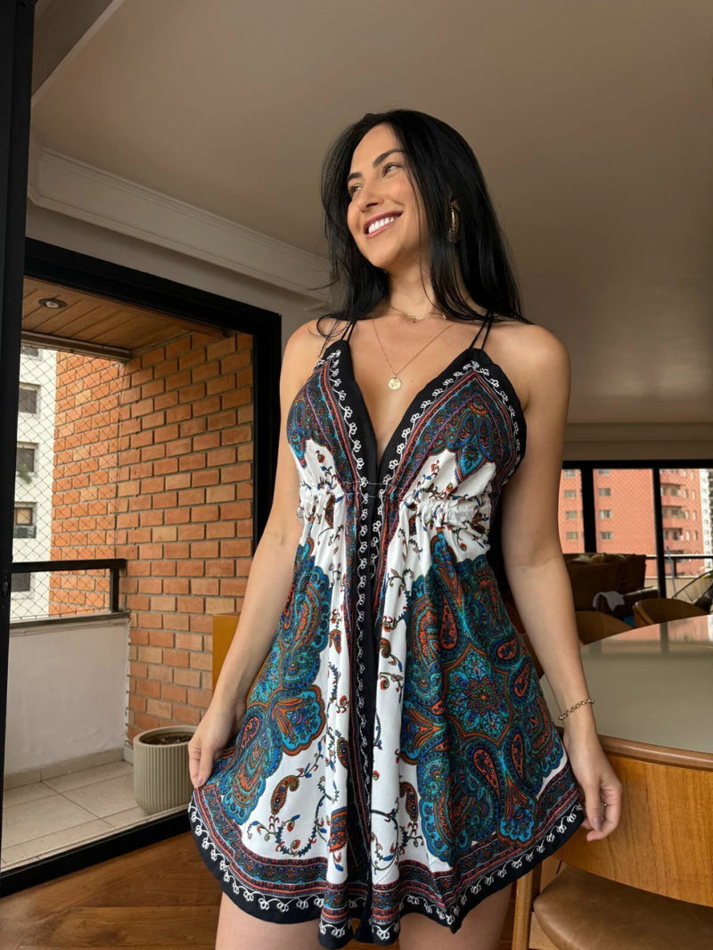 VESTIDO EM VISCOSE CURTO DORI VIVI BRANCO